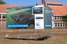 Vrijstaand spandoekframe V-vorm